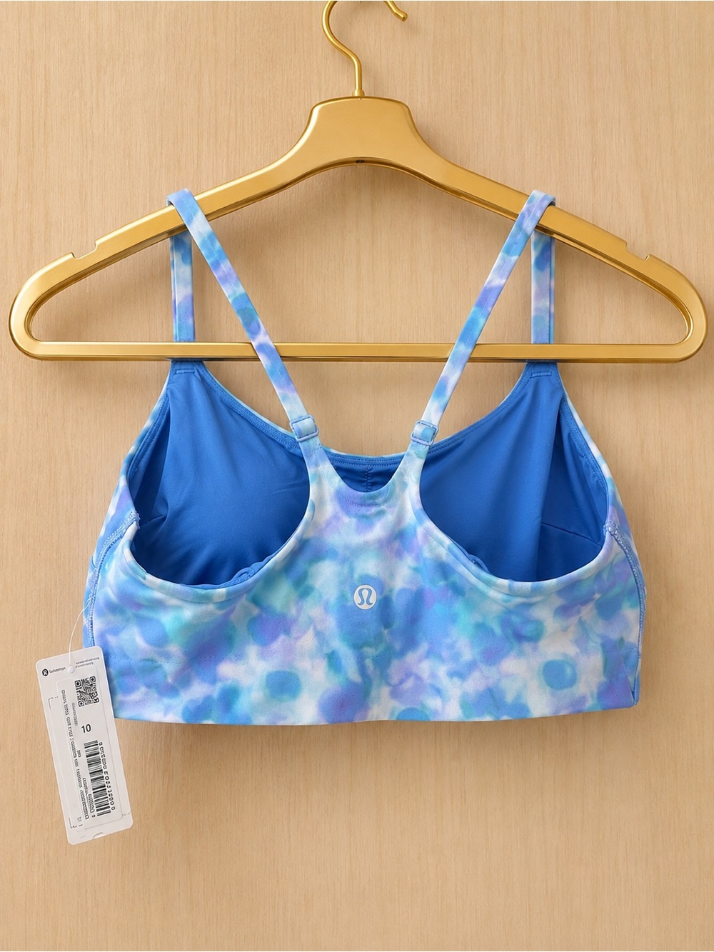 lululemon athletica Blue Tie-Dye Strappy Sports Bra